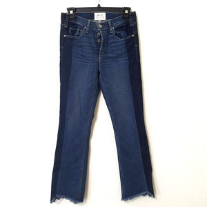 McGuire Jeans Two Tone Dark Wash Crop Distressed Jeans Women's Size 28